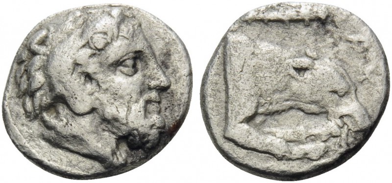 KINGS OF MACEDON. Archelaos, 413-400/399 BC. Diobol (Silver, 10 mm, 0.82 g, 5 h)...