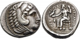 KINGS OF MACEDON. Alexander III ‘the Great’, 336-323 BC. Tetradrachm (Silver, 24 mm, 16.98 g, 2 h), struck by regent Antipater, Amphipolis, circa 322-...
