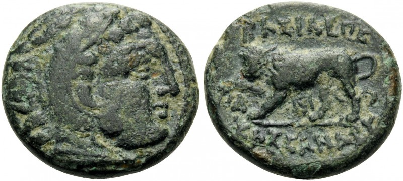 KINGS OF MACEDON. Kassander, 305-298 BC. (Bronze, 15 mm, 3.03 g, 11 h). Head of ...