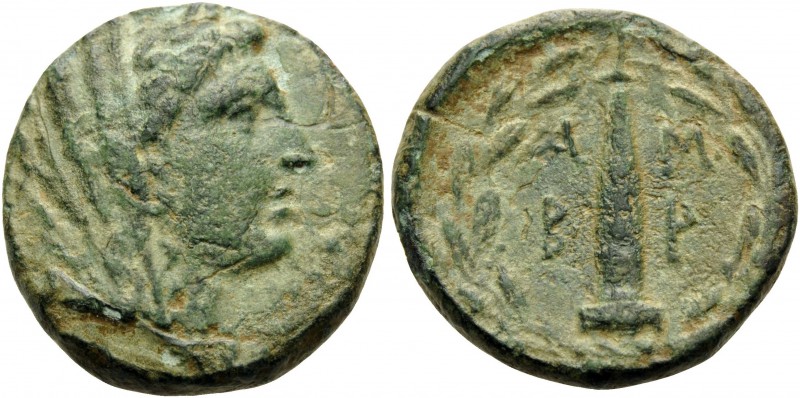 EPEIROS. Ambrakia . 3rd-2nd centuries BC. (Bronze, 19 mm, 4.67 g, 2 h). Laureate...