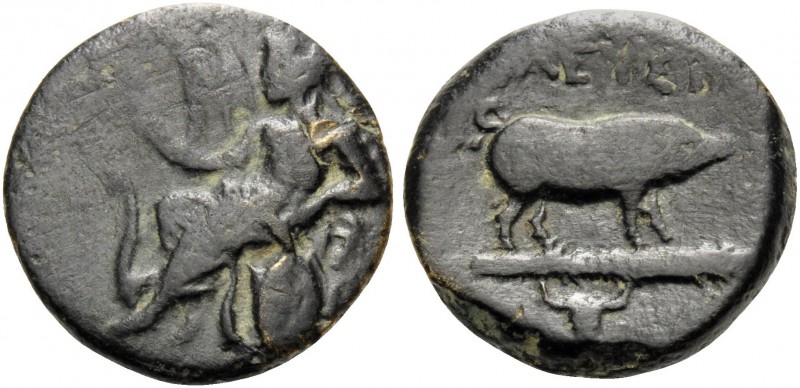 ATTICA. Athens . Circa 355-294 BC. (Bronze, 15 mm, 4.48 g, 3 h), Eleusis. Tripto...
