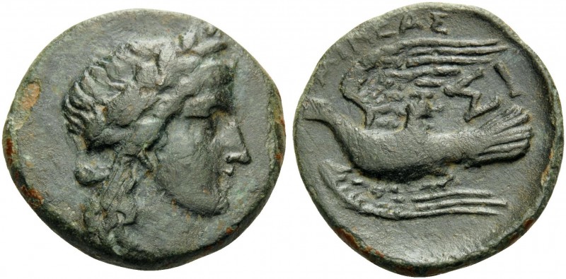 SIKYONIA. Sikyon . Circa 100-60 BC. Trichalkon (Bronze, 18 mm, 3.77 g, 9 h), Ain...