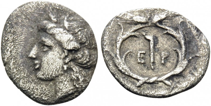 ARGOLIS. Hermione . Circa 360-320/10 BC. Obol (Silver, 12 mm, 0.79 g, 3 h). Wrea...