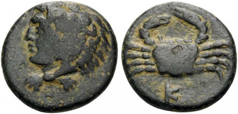 ISLANDS OFF CARIA, Kos. 4th century BC. Chalkous (Bronze, 12 mm, 1.66 g, 6 h). H...