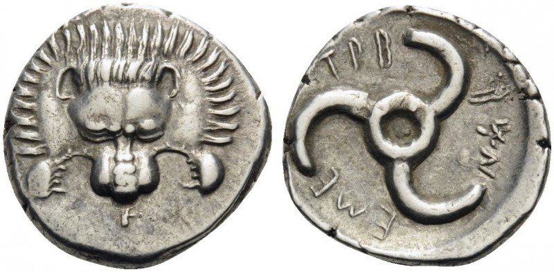 DYNASTS OF LYCIA. Trbbenimi, circa 390-370 BC. Tetrobol (Silver, 17 mm, 3.14 g)....