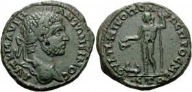 MOESIA INFERIOR. Nicopolis ad Istrum . Caracalla, 198-217. (Bronze, 30 mm, 15.29 g, 2 h). AVT K M AVRH ANTΩNEINOC Laureate head of Caracalla to right....