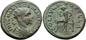 MACEDON. Pella . Gordian III, 238-244. (Bronze, 25 mm, 9.55 g, 12 h). IMP C M ANT GORDIANVS AVG Radiate, draped, and cuirassed bust of Gordian to righ...