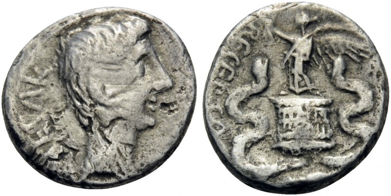 Augustus, 27 BC-AD 14. Quinarius (Silver, 13 mm, 1.58 g, 3 h), Uncertain Italian...