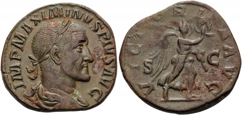 Maximinus I, 235-238. Sestertius (Orichalcum, 31 mm, 20.36 g, 7 h), Rome, 236-23...