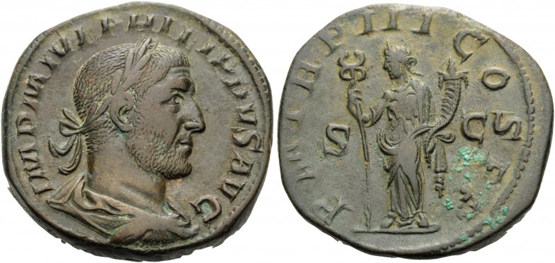 Philip I, 244-249. Sestertius (Orichalcum, 29 mm, 20.74 g), Rome, 246. IMP M IVL...