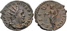 Marius, Romano-Gallic usurper, 269. Antoninianus (Billon, 18 mm, 2.12 g, 1 h), Cologne. IMP C MARIVS P F AVG Radiate, draped and cuirassed bust of Mar...