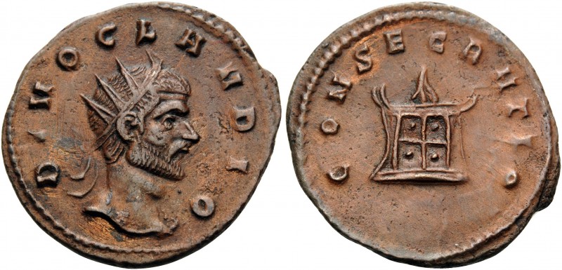 Divus Claudius II Gothicus, died 270. Antoninianus (Billon, 21 mm, 3.25 g, 6 h),...