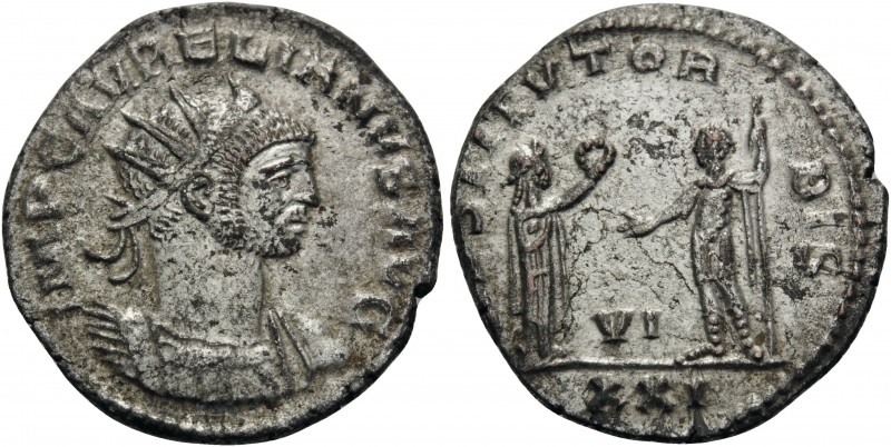 Aurelian, 270-275. Antoninianus (Billon, 22 mm, 3.84 g, 6 h), Antioch, 275. IMP ...