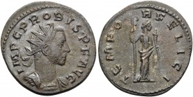 Probus, 276-282. Antoninianus (Billon, 22 mm, 3.41 g, 12 h), Lugdunum (Lyon), 278-279. IMP C PROBVS P F AVG Radiate and cuirassed bust of Probus to ri...