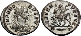 Probus, 276-282. Antoninianus (Billon, 21 mm, 3.69 g, 6 h), Rome, 6th officina, 279. IMP PROBVS AVG Radiate and cuirassed bust of Probus to right. Rev...