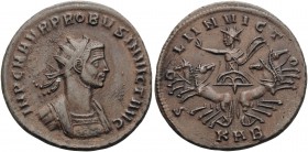 Probus, 276-282. Antoninianus (Billon, 23 mm, 3.93 g, 12 h), Serdica, 277. IMP C M AVR PROBVS INVICT AVG Radiate, draped and cuirassed bust of Probus ...