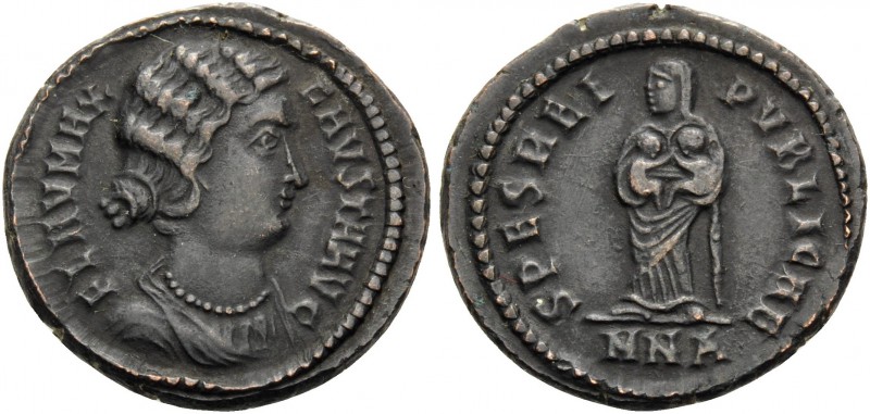 Fausta, Augusta, 324-326. Follis (Bronze, 19 mm, 3.62 g, 12 h), struck under Con...
