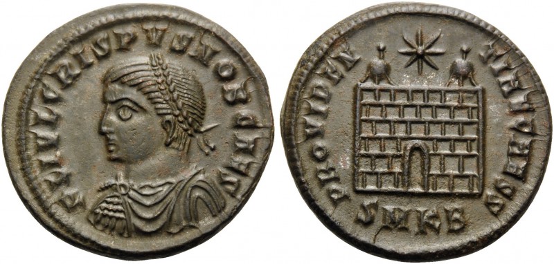 Crispus, Caesar, 316-326. Follis (Bronze, 19 mm, 3.50 g, 11 h), struck under Con...