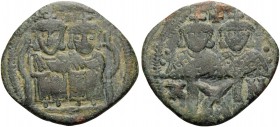 Leo IV the Khazar, with Constantine VI, Leo III, and Constantine V, 775-780. Follis (Bronze, 24 mm, 4.61 g, 6 h), Constantinople, 778-780. Leo IV and ...