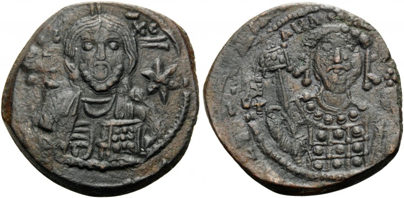 Michael VII Ducas, 1071-1078. Nummus (Bronze, 25 mm, 6.42 g, 6 h). Bust of Chris...