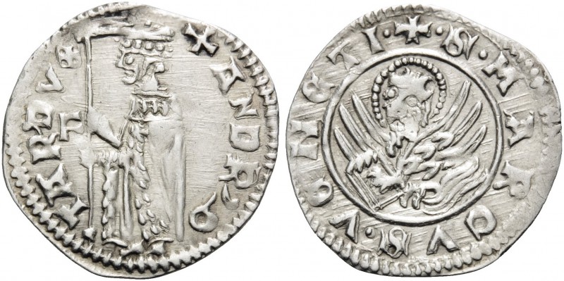ITALY. Venezia (Venice) . Andrea Contarini, 1367-1382. (Silver, 15 mm, 0.53 g, 1...