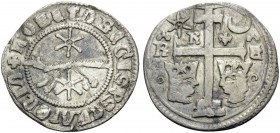 KINGDOM OF HUNGARY AND CROATIA. Banovina of Slavonia, uncertain Ban. Banovac (Silver, 14 mm, 0.73 g, 2 h), struck in the name of Ladislaus IV of Hunga...