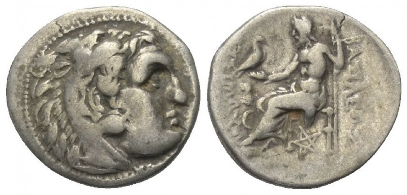 Königreich Thrakien. Lysimachos (306 - 281 v. Chr.).

 Drachme (Silber). Ca. 3...