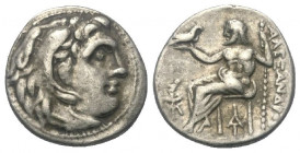 Königreich Makedonien. Alexander III. der Große (336 - 323 v. Chr.).

 Drachme (Silber). Ca. 319 - 305 v. Chr. Magnesia am Mäander.
Vs: Kopf des ju...