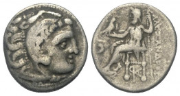 Königreich Makedonien. Alexander III. der Große (336 - 323 v. Chr.).

 Drachme (Silber). Ca. 310 - 301 v. Chr. Kolophon.
Vs: Kopf des jugendlichen ...