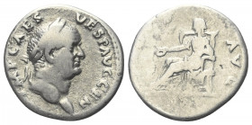 Vespasianus (69 - 79 n. Chr.).

 Denar (Silber). 73 n. Chr. Rom.
Vs: IMP CAES VESP AVG CEN. Kopf mit Lorbeerkranz rechts.
Rs: SALVS AVG. Salus mit...