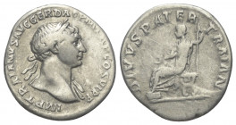 Traianus (98 - 117 n. Chr.).

 Denar (Silber). 112 - 113 n. Chr. Rom.
Vs: IMP TRAIANVS AVG GER DAC P M TR P COS VI P P. Büste mit Lorbeerkranz und ...