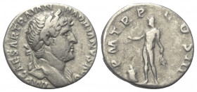 Hadrianus (117 - 138 n. Chr.).

 Denar (Silber). 119 - 122 n. Chr. Rom.
Vs: IMP CAESAR TRAIAN HADRIANVS AVG. Büste mit Lorbeerkranz und Paludament ...