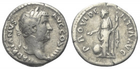 Hadrianus (117 - 138 n. Chr.).

 Denar (Silber). 133 n. Chr. Rom.
Vs: HADRIANVS AVG COS III P P. Kopf mit Lorbeerkranz rechts.
Rs: PROVIDENTIA AVG...