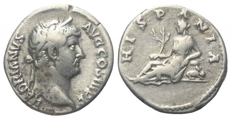 Hadrianus (117 - 138 n. Chr.).

 Denar (Silber). 134 - 138 n. Chr. Rom.
Vs: H...