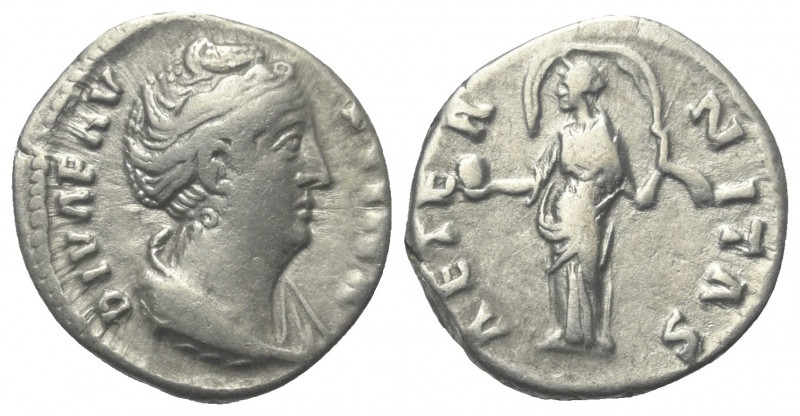 Faustina I. (gest. 141 n. Chr.). Diva Faustina I.

 Denar (Silber). Nach 141 n...