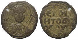 Antiochia - Fürstentum. Tancred (1101 - 1103 und 1104 - 1112).

 Follis (Bronze). Antiochia.
Vs: Büste des St. Petrus mit Kreuzstab frontal.
Rs: V...