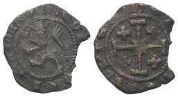 Zypern - Königreich. James II. (1460 - 1473).

 Sezin (Bronze).
Vs: +IACOBUS: DEI: GRASIA: REX. Löwe nach links aufsteigend.
Rs: +IERUSALEM: CIPRI...