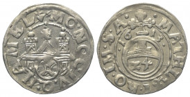 Hameln - Stadt.

 Groschen (1/24 Taler, Silber). 1613.
Mit Titel Matthias.

20 mm. 1,75 g. 

Kalvelage/Schrock 116b var.
 Stempelfrisch.