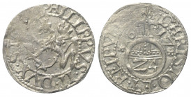 Pommern-Stettin. Philipp II. (1606 - 1618).

 Groschen = 1/24 Taler. 1617. Stettin.
Vs: Wappen und Name.
Rs: Reichsapfel mit Wertzahl 24, darüber ...