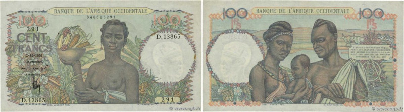 Country : FRENCH WEST AFRICA (1895-1958) 
Face Value : 100 Francs  
Date : 02 oc...