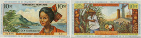 Country : FRENCH ANTILLES 
Face Value : 10 Nouveaux Francs  
Date : (1962) 
Period/Province/Bank : Institut d'Émission des Départements d'Outre-Mer 
C...