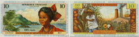 Country : FRENCH ANTILLES 
Face Value : 10 Francs  
Date : (1964) 
Period/Province/Bank : Institut d'Émission des Départements d'Outre-Mer 
Catalogue ...