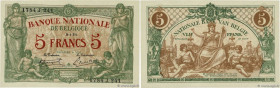 Country : BELGIUM 
Face Value : 5 Francs  
Date : 03 janvier 1921 
Period/Province/Bank : Banque Nationale de Belgique 
Catalogue reference : P.75b 
A...