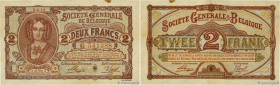 Country : BELGIUM 
Face Value : 2 Francs  
Date : 09 avril 1915 
Period/Province/Bank : Société Générale de Belgique 
Catalogue reference : P.87 
Alph...