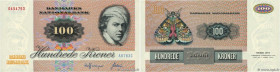 Country : DENMARK 
Face Value : 100 Kroner  
Date : 1978 
Period/Province/Bank : Danmarks Nationalbank 
Catalogue reference : P.51e 
Alphabet - signat...