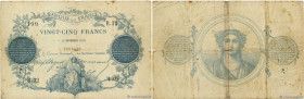 Country : FRANCE 
Face Value : 25 Francs type 1870 - Paris  
Date : 14 novembre 1870 
Period/Province/Bank : Banque de France, XIXe siècle 
Catalogue ...