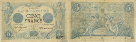 Country : FRANCE 
Face Value : 5 Francs NOIR  
Date : 22 février 1872 
Period/Province/Bank : Banque de France, XXe siècle 
Catalogue reference : F.01...