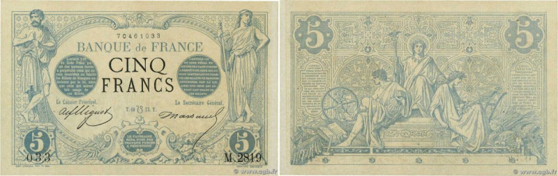 Country : FRANCE 
Face Value : 5 Francs NOIR  
Date : 10 juillet 1873 
Period/Pr...