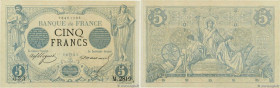 Country : FRANCE 
Face Value : 5 Francs NOIR  
Date : 10 juillet 1873 
Period/Province/Bank : Banque de France, XXe siècle 
Catalogue reference : F.01...