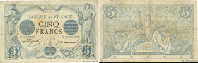 Country : FRANCE 
Face Value : 5 Francs NOIR  
Date : 24 juillet 1873 
Period/Province/Bank : Banque de France, XXe siècle 
Catalogue reference : F.01...